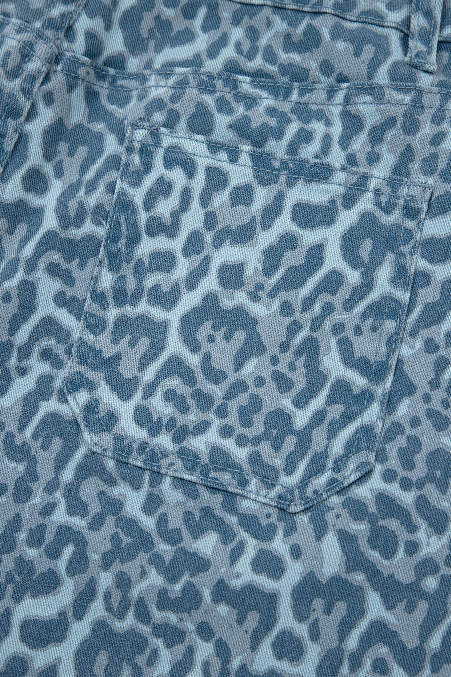 Leopard Frayed Edge Wide Leg High Waist Jeans