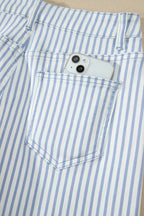 Striped Casual Barrel Jeans