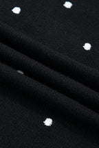Elegant Polka Dot Bubble Short Sleeve Sweater