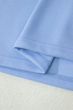 Half Zipped Ruffled Short Set